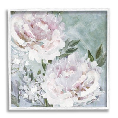 Stupell Industries Fluffy Pink Peonies Floral Framed Giclee Art