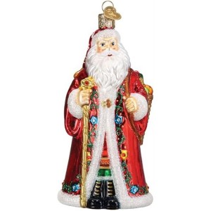 Old World Christmas Blown Glass Ornament for Christmas Tree, Norwegian Santa (with OWC Gift Box) - 1 of 4
