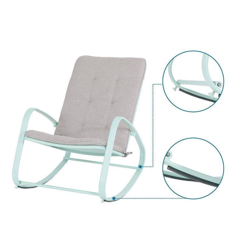 Outdoor Rocking Chair - Green - Captiva Designs, 5 of 7
