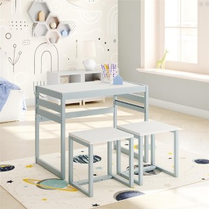 Whisen Kids Table & 2-Chair Set, Adjustable Height, Montessori-Style, Easy Assembly & Versatile for Play & Learning - 1 of 4
