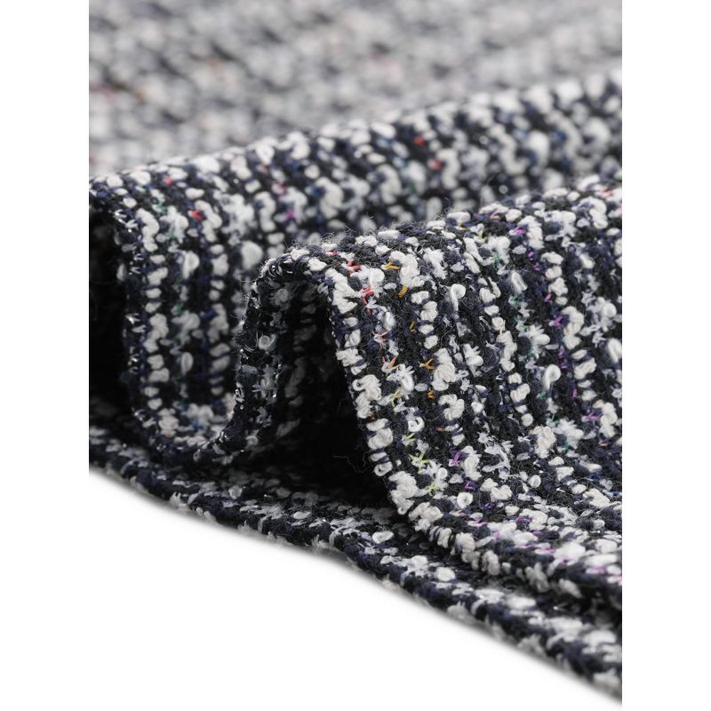 Allegra K Women's Pencil Tweed Buttons Decor Side Zipper Winter Classic Skirts, 5 of 6