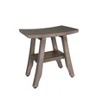 CoastalVogue 18" Satori GR167 Wide Teak Shower Bench with Shelf - 4 of 4