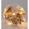 Wind & Weather Lighted Bluebirds on Redbud Branches Crackled Glass Tabletop Art - 3 of 3