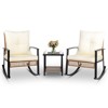 Karl Home Patio 3-Piece Wicker Rocking Conversation Set - 2 of 4
