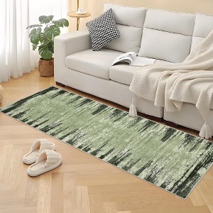 coucheta Rugs, Washable Modern Abstract Accent Carpet, Non-Slip Low Pile Indoor Area Rug for Kitchen Bedside Soft No-Shedding - 1 of 4