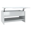 vidaXL Coffee Table High gloss white Engineered wood 31.5 x 19.7 x 15.7 in - 2 of 4