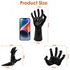 Syemin Decorative Holiday Scene Props 3Pcs Creepy Reaching Hands Wall Mounted Halloween Decoration Witch Devil Hand, Black, 2.55"*2.55"*8.66" - 3 of 4