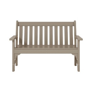 WestinTrends Malibu Outdoor 2-Person All-Weather HDPE Front Porch Garden Bench - 1 of 4