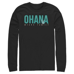 Mens Lilo & Stitch Bold Ohana means Family Long Sleeve Shirt - 1 of 4