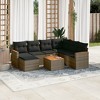 vidaXL Garden Sofa Set Grey PE rattan Large Modular Garden Sofa Set - 2 of 4
