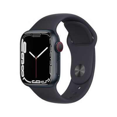 Apple Watch Series 7 GPS + Cellular, 45mm Midnight Aluminum Case with Midnight Sport Band