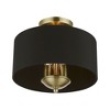 Livex Lighting Huntington 3 - Light Semi-Flush Mount in  Antique Brass - 2 of 4
