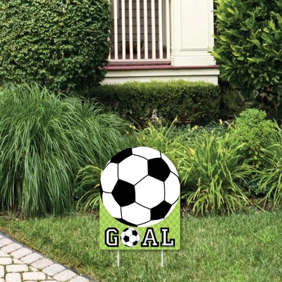 Big Dot of Happiness Goaaal - Soccer - Outdoor Lawn Sign - Baby Shower or Birthday Party Yard Sign - 1 Piece