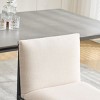 Set of 2 Modern Upholstered Dining Chairs with Linen Cushions & Metal Frame,Minimalist Style Kitchen Chairs-The Pop Home - 4 of 4