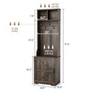 Garvee Farmhouse 3-in-1 Hall Tree w/ Shoe Storage Bench & 6 Hooks, Mudroom Bench with storage and hooks, Standing Coat Rack for Entryway Bedroom - 2 of 4