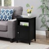 HomeStock Storage Cabinet End Table with Shelf and Magnetic Door, MDF Construction, Transitional Accent Side Table for Living Room Use - 2 of 4