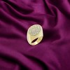 Slickblue Stunning Gold Brass Ring with Clear Crystal Stones - Gold Plated, Pave Rhinestone Design for Women, Size 5-10 - 2 of 4