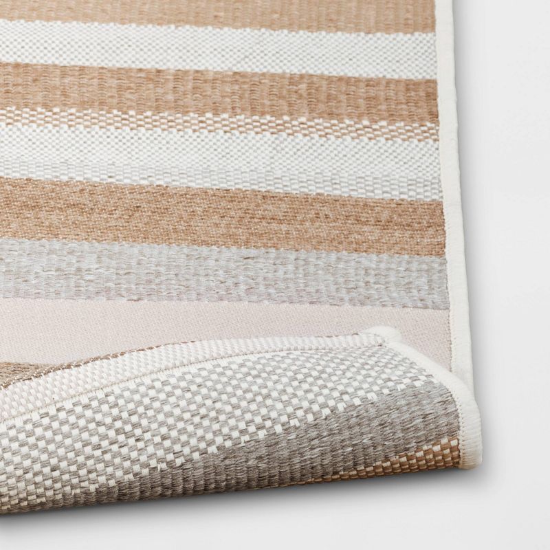 5&#39; x 7&#39; Stripe Tapestry Outdoor Rug Khaki/Gray - Threshold&#8482;, 5 of 6