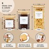 Talented Kitchen 6 Pack Square Glass Containers with Bamboo Lids & Preprinted Labels for Organizing (24 fl.oz, 37 fl.oz., 51 fl.oz.) - 2 of 4