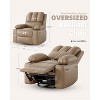 Manual PU Leather Recliner Chair - 26.8" Ergonomic Design with Cup Holders & Storage, for Home Theater, Living Room - 2 of 4