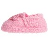 Kensie Toddler Girl's Fuzzy Faux Shearling Slippers, Kid's Cute Stuff with Cute Patch - Toddler Girl's Slipper Shoes - 3 of 4
