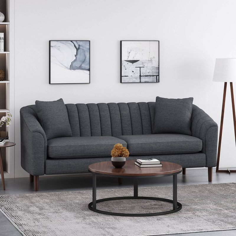 Ansonia Contemporary Fabric 3 Seater Sofa - Christopher Knight Home, 3 of 10