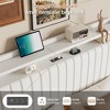 Floating Bed Frame with RGB LED Lights & Charging Station, Upholstered Platform Bed Frame with Storage Headboard - 4 of 4