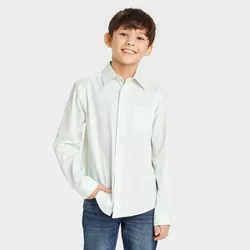 Boys' Twill Suiting Shirt - Cat & Jack™ Turquoise Blue 