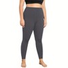 KOJOOIN Women's Curvy Fit Thermal Lined Active Leggings Brushed Fleece Winter Pants with High Waist Snow Ready Features - 2 of 4