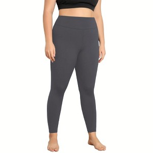Women's Plus - Size Winter Fleece - Lined Yoga Leggings, Warm and Comfortable Activewear for Cold Days - 1 of 4