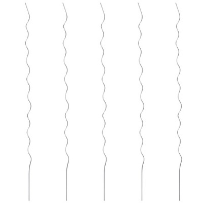 vidaXL 5 pcs Spiral Plant Supports 43.3" Galvanized Steel