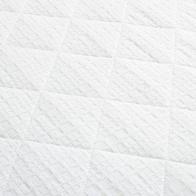 Haniya White Cotton Waffle Weave Full/Queen Quilt Set