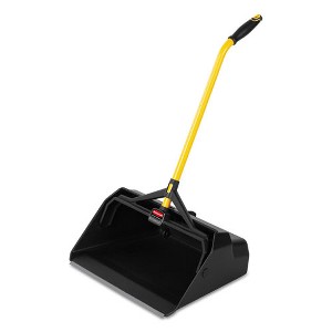 Rubbermaid Commercial Maximizer Heavy-Duty Stand Up Debris Pan, 20.44w x 29h, Plastic, Yellow/Black - 1 of 3