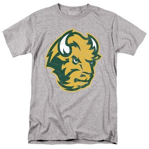 North Dakota State University NDSU Bison Official Distressed Primary Adult T Shirt, Athletic Heather - 1 of 4