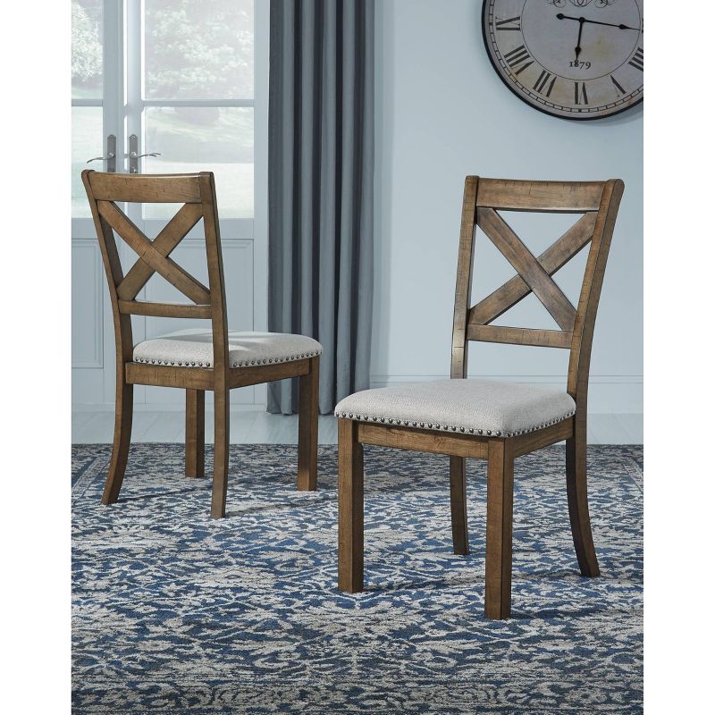 Set of 2 Moriville Dining Upholstered Side Chair Grayish Brown - Signature Design by Ashley, 3 of 9