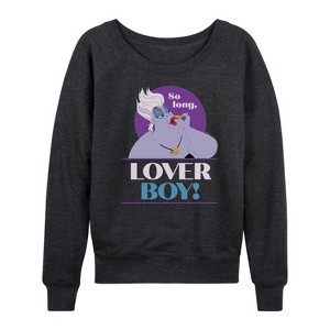 Women's - Disney Princess - Ursula So Long Lover Boy Lightweight French Terry Wide Neck Long Sleeve Shirt - 1 of 4