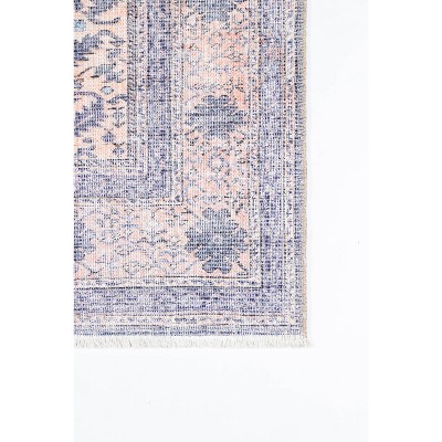 Helena 8' x 10' Blue Cotton and Synthetic Rectangular Area Rug