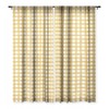 Little Arrow Design Co watercolor plaid gold Single Panel Sheer Window Curtain - Deny Designs - image 3 of 3