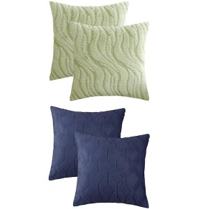 REGALWOVEN 4 Pcs Solid Soft Throw Pillow Covers for Living Room, Sofa, Couch - 1 of 4