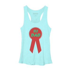 Women's Design By Humans #1 DAD Ribbon By Racerback Tank Top - 1 of 2