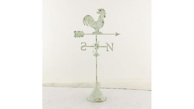 48&#34; Iron Country Cottage Rooster Garden Sculpture White - Olivia &#38; May, 2 of 8, play video