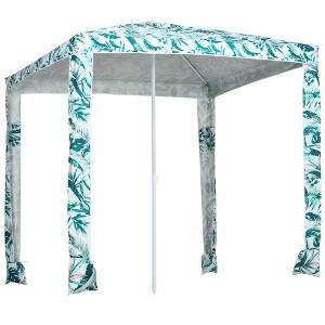 Aghana Digitals 6.5' UV50+ Beach Cabana Canopy, Green Coconut Palm Sun Shade Shelter with Steel - 1 of 4