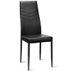 Tangkula Kitchen Set of 4 Dining Chair PVC Leather Metal Base High Back - 4 of 4