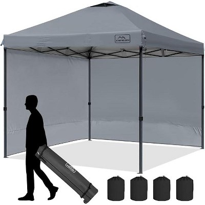 Anybear 10x10FT Gray Pop Up Canopy Tent with 2 Sidewalls