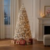 HomeRoots 7.5' White Pre Lit Full Flocked Fir Christmas Tree - 2 of 4