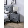 NicBex 2 Drawers Nightstand Bedside Table with Velvet Finish End Table with Tempered Legs for Bedroom, Living Room - image 2 of 4