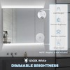 LED Medicine Cabinet, 35.5 x 29.5" Wall-Mounted Bathroom Vanity Mirror Organizer with Dimmer Touch Switch, Three Doors, and USB Charged - 3 of 4