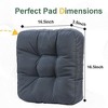 DSVIMOY Support Cushion Comfortable Design with Non Slip Bottom for Modern Living Spaces, Black, 16.5"*16.5"*3.5" - 3 of 4