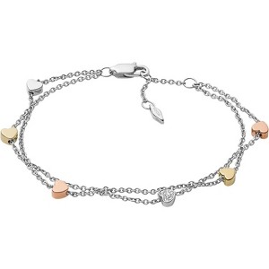 Women's Chain Bracelet in Sterling Silver or Silver-Tone Stainless Steel, Adjustable Link Jewelry - 1 of 4