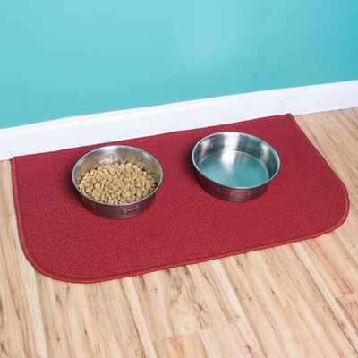 Red Rectangular Washable Non-Slip Synthetic Accent Rug